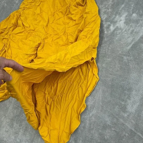 Vince Camuto Womens Yellow Ruffle Hem Jumpsuit S 100% Rayon NWT 6136 - Picture 5 of 8